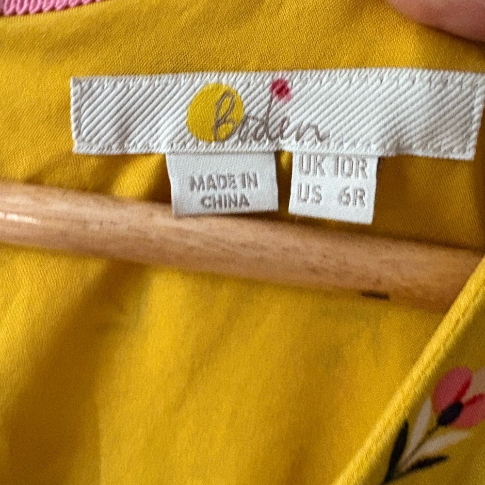 Boden Yellow Floral Rosemarie Dress - Picture 5 of 12